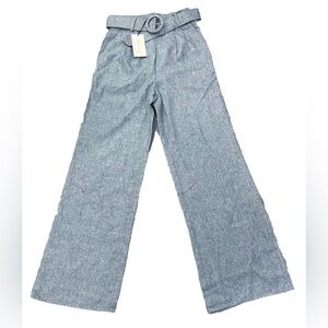 EMORY PARK High Waist Wide Pants Women’s Small Gray w Belt NWT